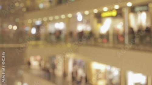 Wallpaper Mural Crowded people in shopping mall Hyperlapse blurred video Torontodigital.ca