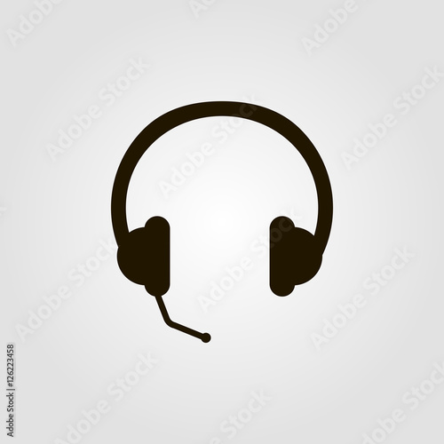 Headphones icon vector
