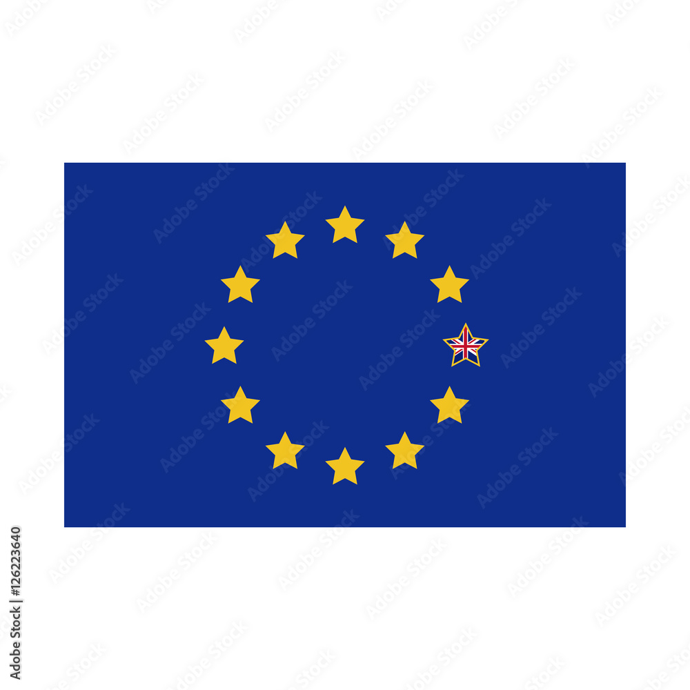 European union flag icon. Europe eu country national and politics theme. Isolated design. Vector illustration European union flag icon. Europe eu country national and politics theme. Isolated design. Vector illustration