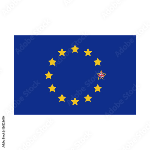 European union flag icon. Europe eu country national and politics theme. Isolated design. Vector illustration
