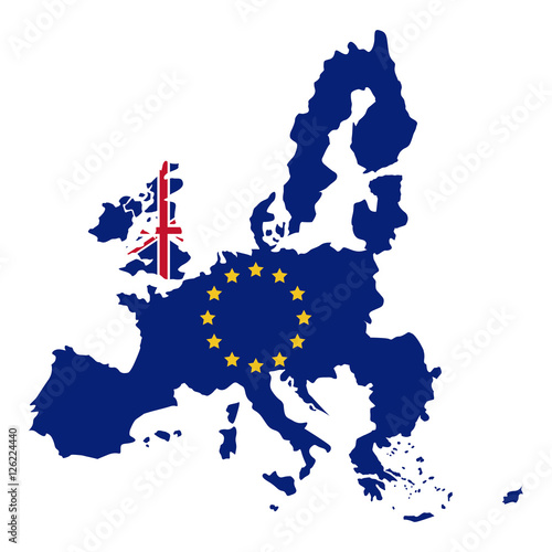 Brexit map icon. European union eu europe nation and government theme. Isolated design. Vector illustration
