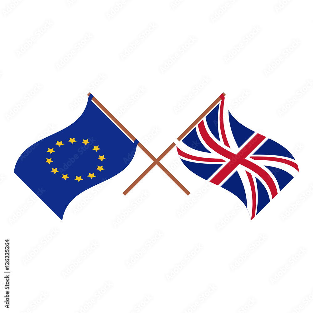 Brexit flag icon. European union eu europe nation and government theme. Isolated design. Vector illustration