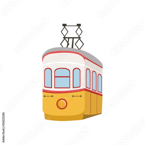 Public Funicular In Lisbon Portuguese Famous Symbol