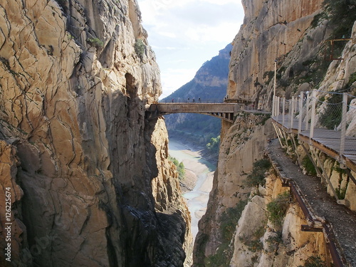 Royal Trail (Caminito del Rey) in gorge Chorro, Malaga province, Spain