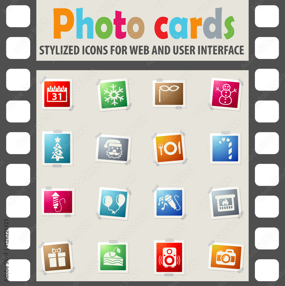 new year icon set new year icon set