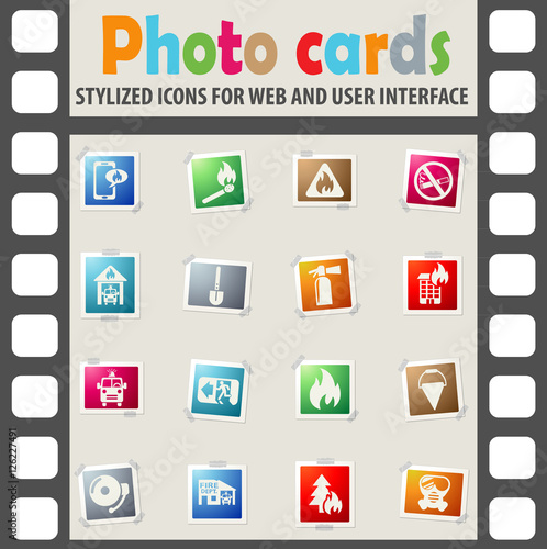 fire brigade icon set