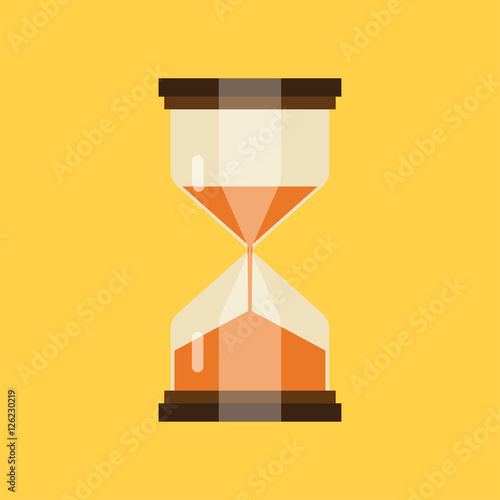 hourglass icon flat