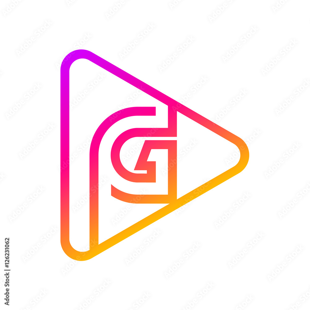 Letter G Multimedia and Play logo design Letter G Multimedia and Play logo design