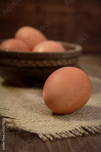 Brown chicken eggs