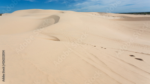 white sand dune desert in Mui Ne  Vietnam