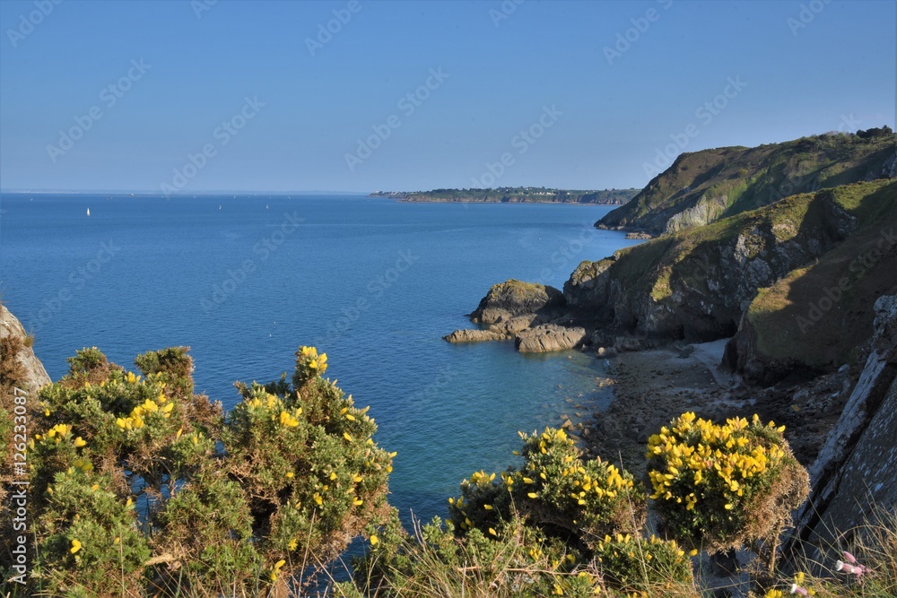 Plouha cliff in the bay of Saint Brieuc Brittany