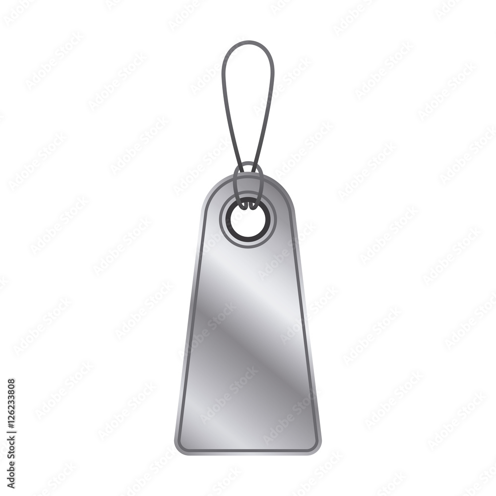 Fototapeta premium Silver label icon. Tag element banner badge card and product theme. Isolated design. Vector illustration