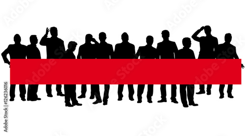 Manifestation - a group of people protesting.