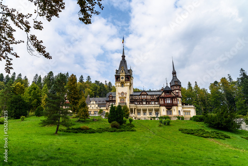 Neo-Renaissance Peles Castle Built In 1873 In Carpathian Mountains