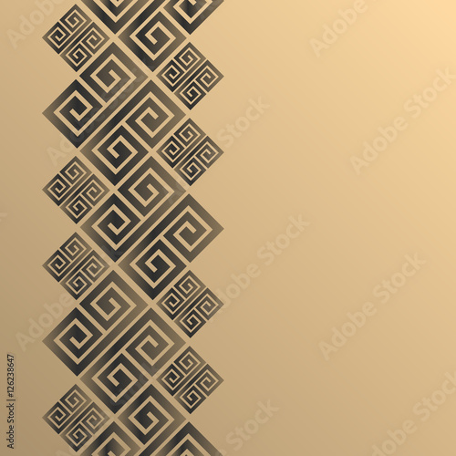 Vector geometric background greek style. Meander vector border for design.