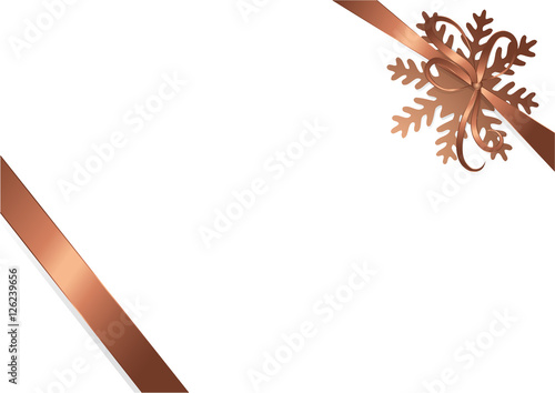 Braune kupfer Schleife diagonal mit Stern