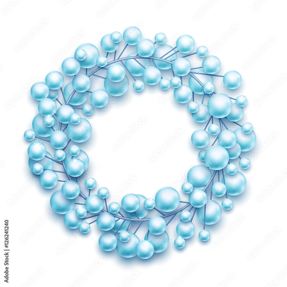 Obraz premium Christmas wreath. Glass ball ornament decoration