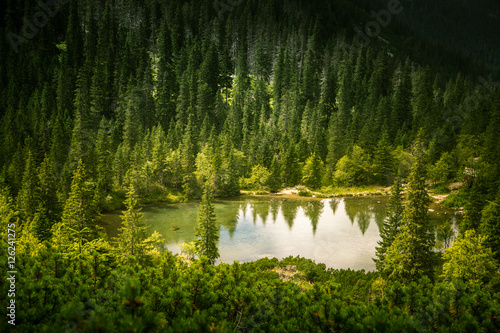 A beautiful mountain lake