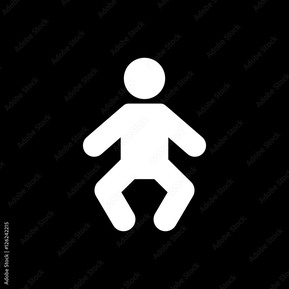 Baby icon. design. Child, kid, infant, babe, suckling, cheeper, babbie, Baby symbol. web. graphic. AI. app. logo. object. flat. image. sign. eps. art. picture - stock