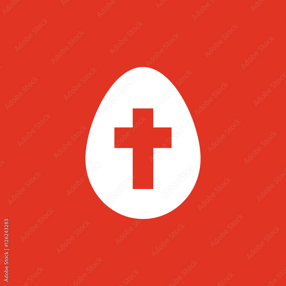 Fototapeta premium The egg icon. Easter, egg symbol. UI. Web. Logo. Sign. Flat design. App. Stock