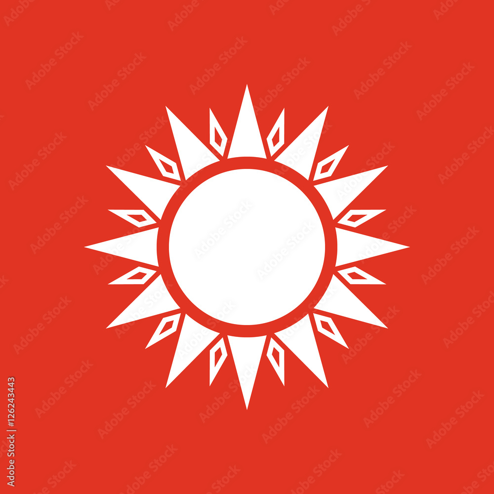 The sun icon. Sunrise and sunshine, weather, sun symbol. UI. Web. Logo. Sign. Flat design. App. Stock The sun icon. Sunrise and sunshine, weather, sun symbol. UI. Web. Logo. Sign. Flat design. App. Stock