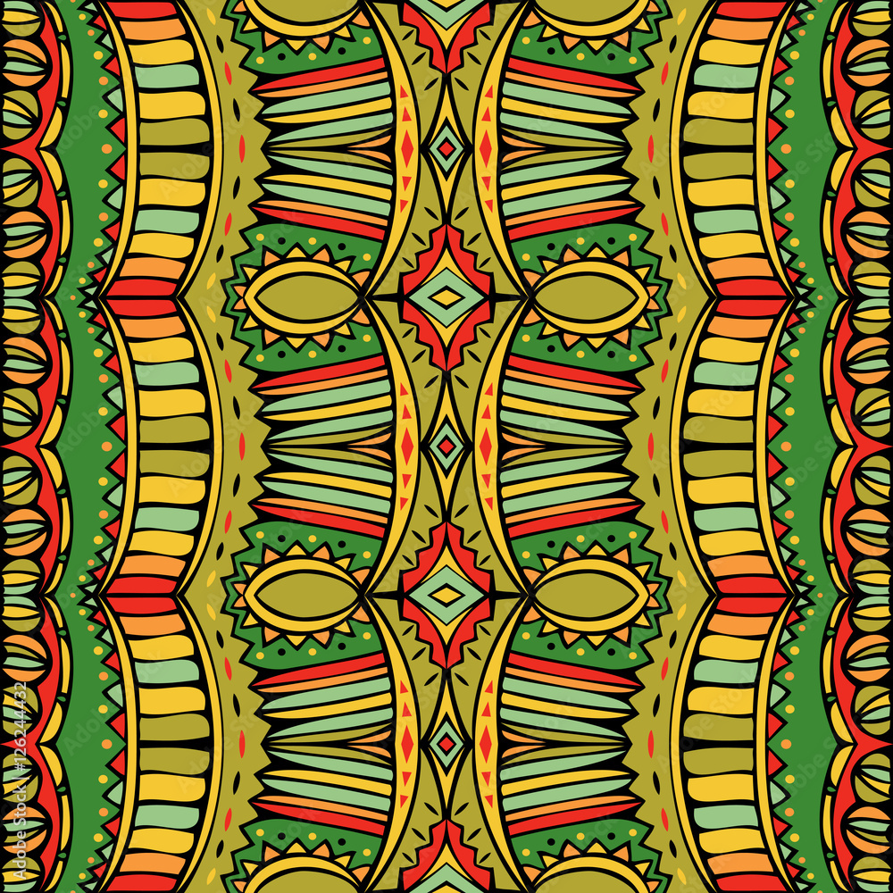 Oriental pattern with ethnic motifs