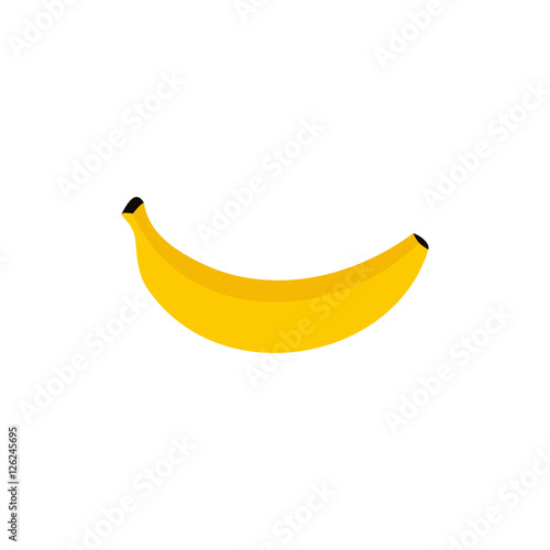 banana icon, vector banana icon, isolated flat banana icon