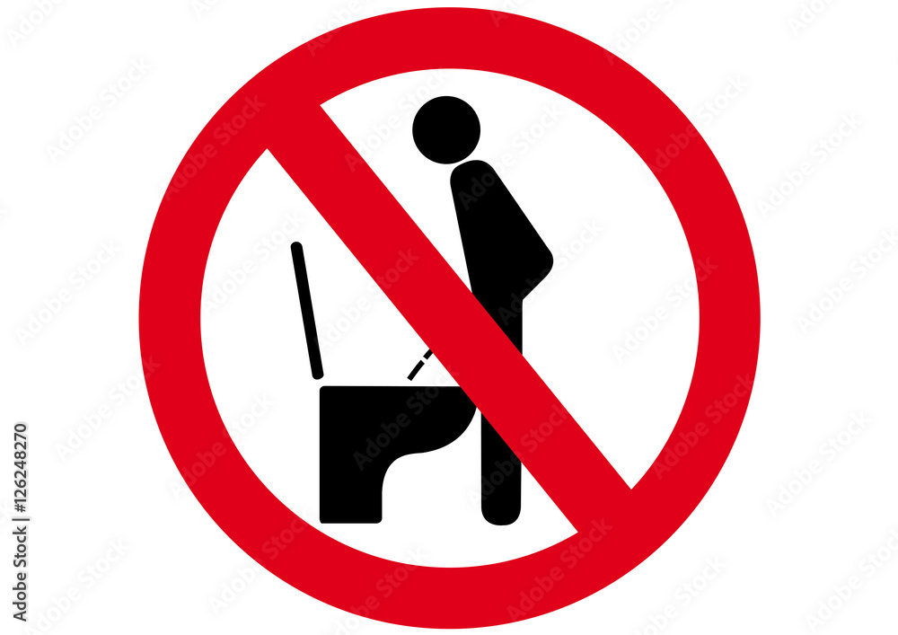 Verbotsschild Stehpinkler Stock-Vektorgrafik | Adobe Stock