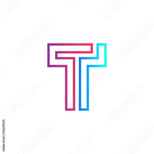 Letter T logo design template,technology,electronics,digital,connection vector logotype