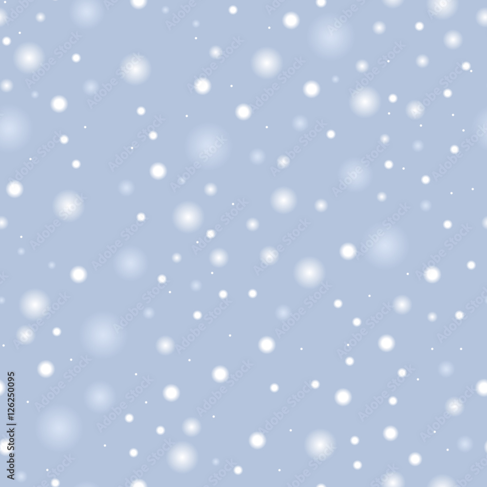 Soft Snowflakes Seamless Pattern