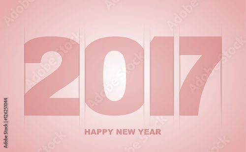 Vector illustration: Design element of Happy  New Year 2017