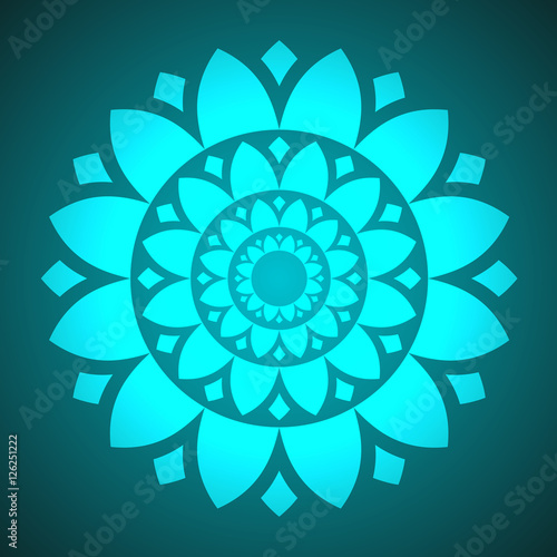 Vector Flower Mandala Illustration © Shaiatea