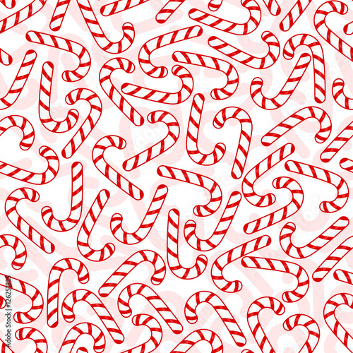 Candy Canes Seamless Pattern