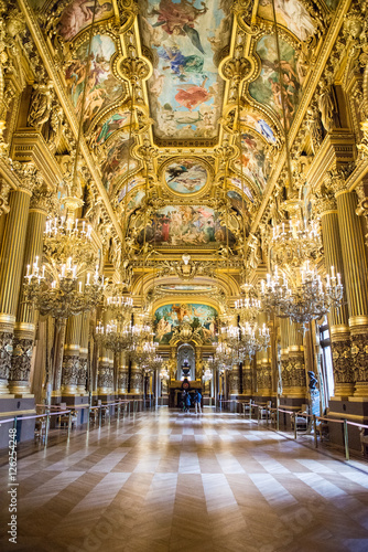 Obraz na plátně Opera garnier from inside in paris