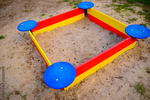 sandbox, without children,