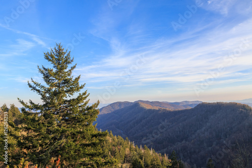Overview from land of blue smoke in smokey mountains. © muratani