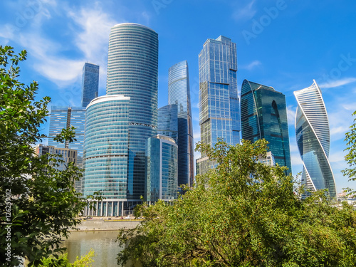 Moscow skyline. Modern skyscrapers in business district, Moscow, Russia