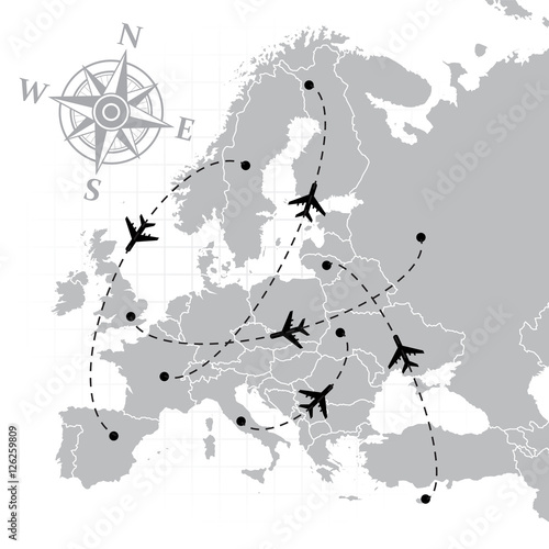 European airlines map