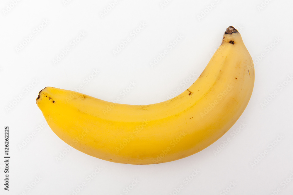 ripe and fresh bananas on white backgrounds