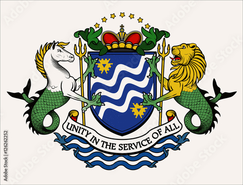 Coat of arms Knight. Vector Illustration.