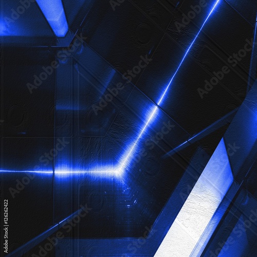 Blue aluminum surface. Metallic geometric abstract texture background