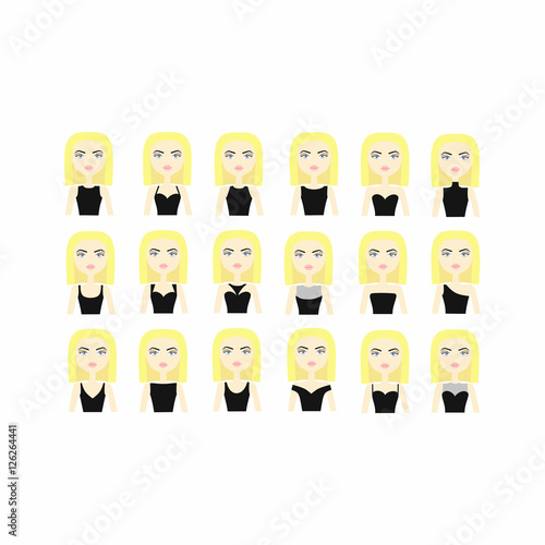 women with different decollete.