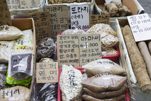 Canvas Print Spices in korean market
