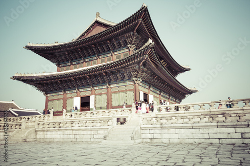 Geunjeongjeon, the Throne Hall, at the Gyeongbokgung Palace,