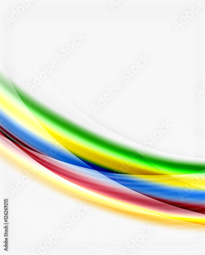 Colorful modern wave line  business abstract layout