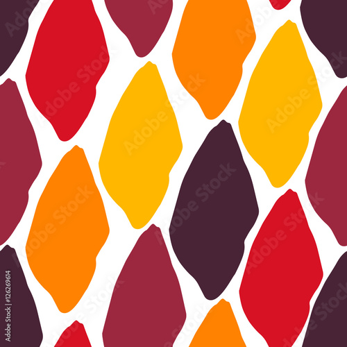 Vector seamless pattern with colored retro stones