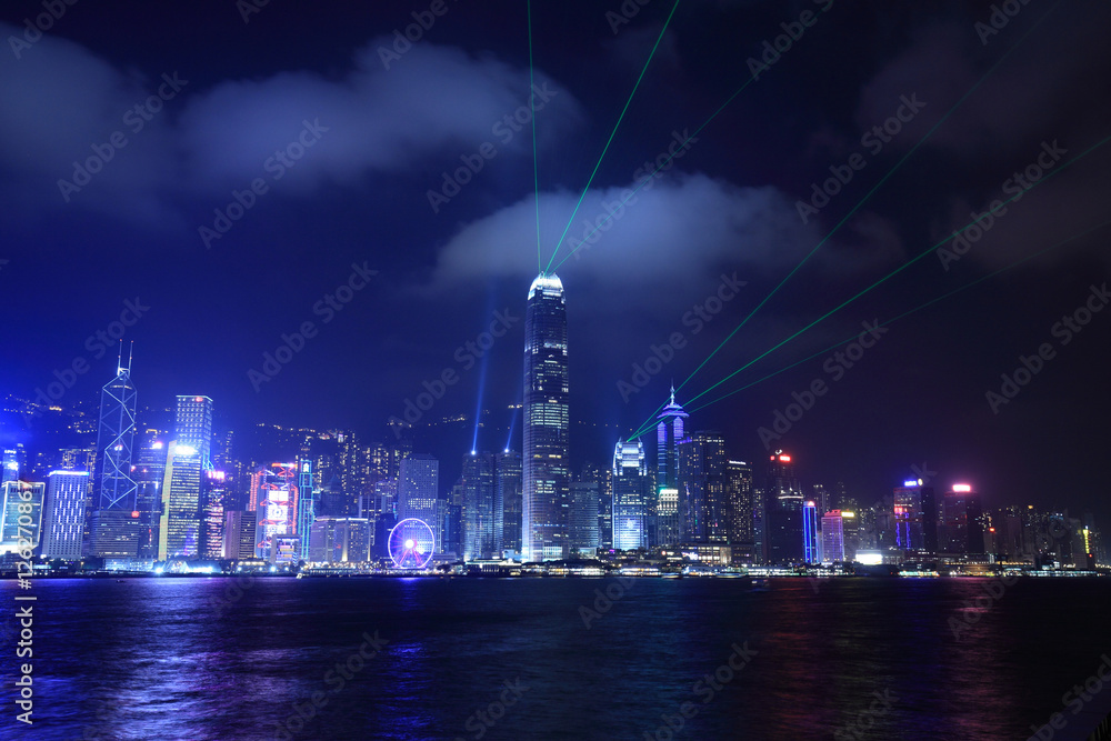 Hong Kong skyline at night Hong Kong skyline at night