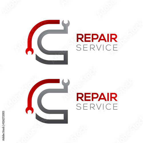 Letter C with wrench logo,Industrial,repair,tools,service and maintenance logo for corporate identity