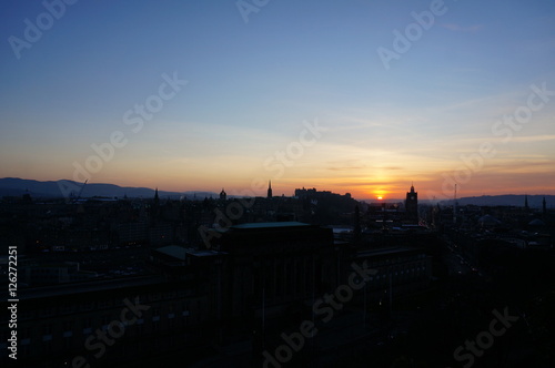 Edinburgh sunset.