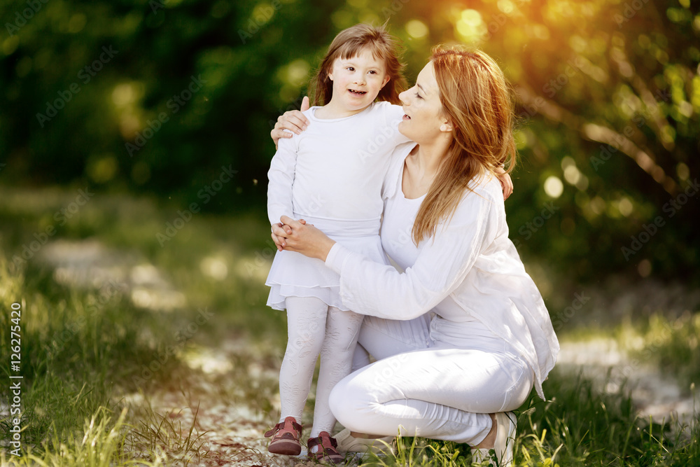 Fototapeta premium People with down sydrome can fit in society